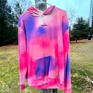 Hollister, pink and purple tie-dye size large sweatshirt